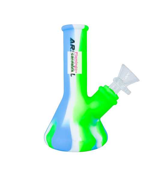 Arsenal 5" Silicone Colour Burst Beaker Bong