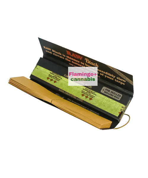 RAW Black King Size Slim Connoisseur Papers w/Tips