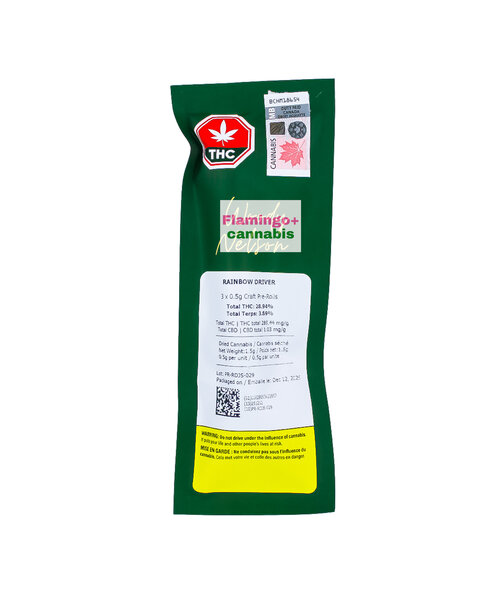 Woody Nelson Rainbow Driver Craft Sativa Pre-Rolls 3X0.5G