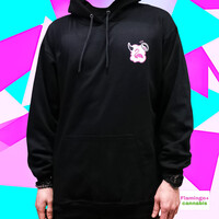 Flamingo+ Black Hoodie "GOOD BAD"