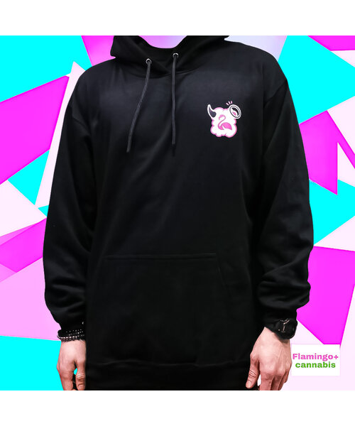 Flamingo+ Black Hoodie "GOOD BAD"