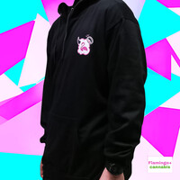 Flamingo+ Black Hoodie "GOOD BAD"