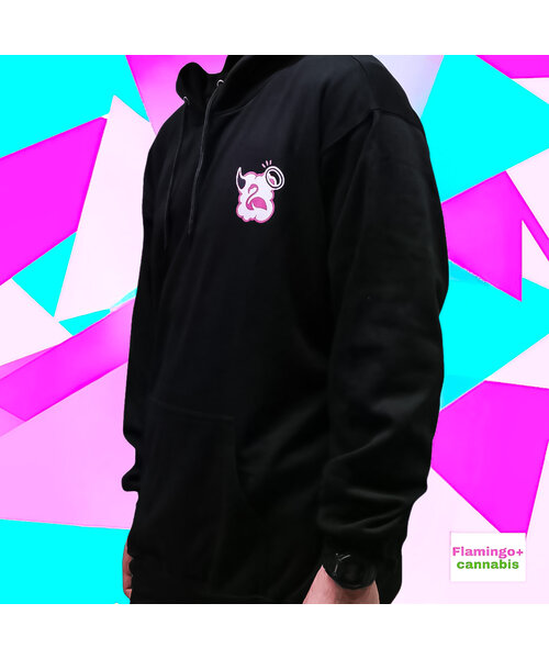 Flamingo+ Black Hoodie "GOOD BAD"