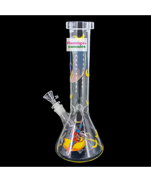 Red Eye Glass 12" Space Monkey Water Pipe