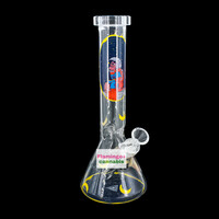 Red Eye Glass 12" Space Monkey Water Pipe
