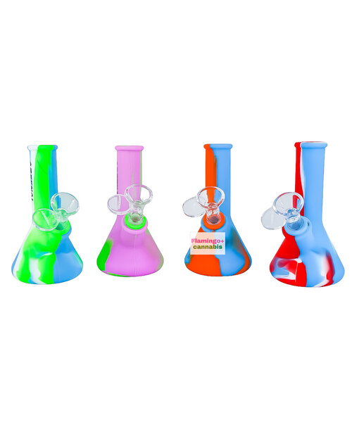 Arsenal 5" Silicone Colour Burst Beaker Bong