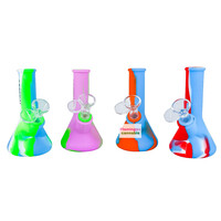 Arsenal 5" Silicone Colour Burst Beaker Bong