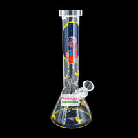 Red Eye Glass 12" Space Monkey Water Pipe