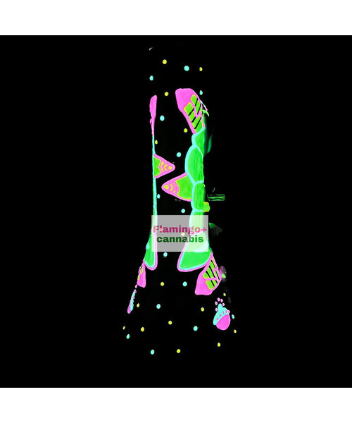 Pulsar 9.5" Psychedelic Alien Glow-In-The-Dark Bong