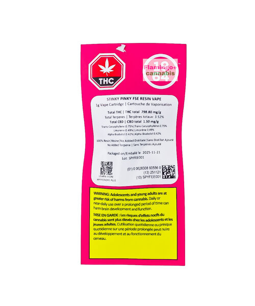 1964 Stinky Pinky FSE Resin Indica Cartridge 1G