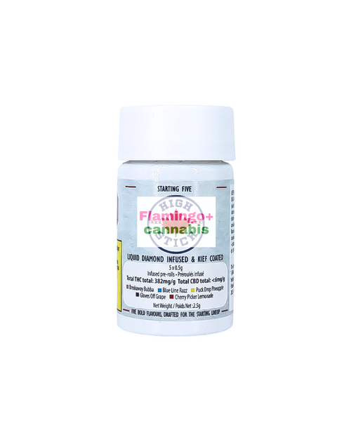 High Stick Starting 5 Variety Pack infused Pre-Rolls 5X0.5G