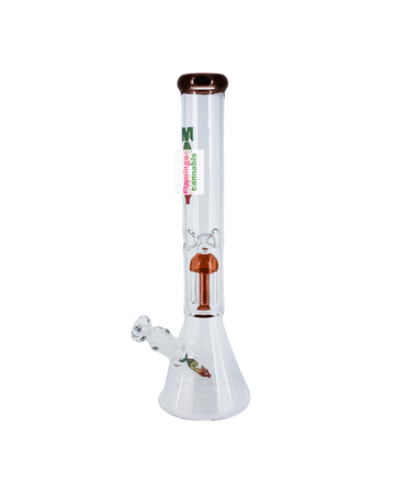 Marley Glass Marley Glass 16" Gentle Beaker Bong w/Tree Perc Amber
