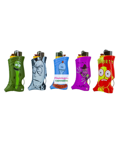 Toker Poker BIC Lighter Sleeve Mick & Rorty Design Assorted