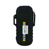 Heavy Duty Rechargeable Electric Lighter w/Safety Flashlight