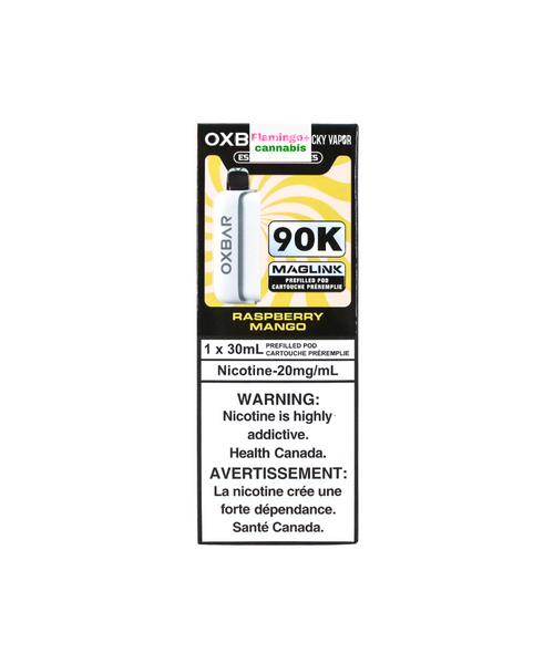 Rocky Vapor x OXBAR MAGLINK 90k Puff Pre-Filled Pod MB Raspberry Mango