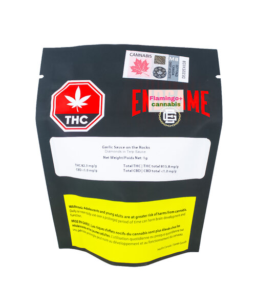 EndGame Garlic Sauce On The Rocks Indica Diamonds + Terp Sauce 1G