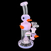 Smoke Arsenal Arsenal Glass 9" Waddling Ducky Recycler Bubbler Pink