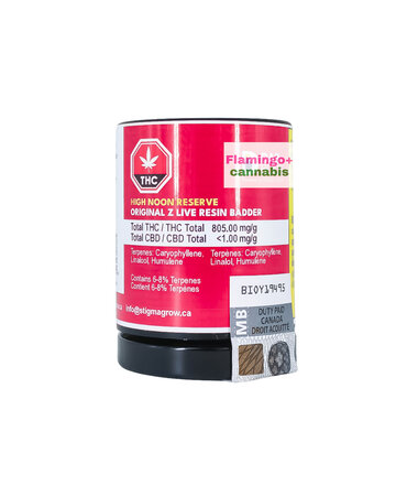 Dab Bods Dab Bods High Noon Reserve Origanal Z Indica Live Resin Badder 1G