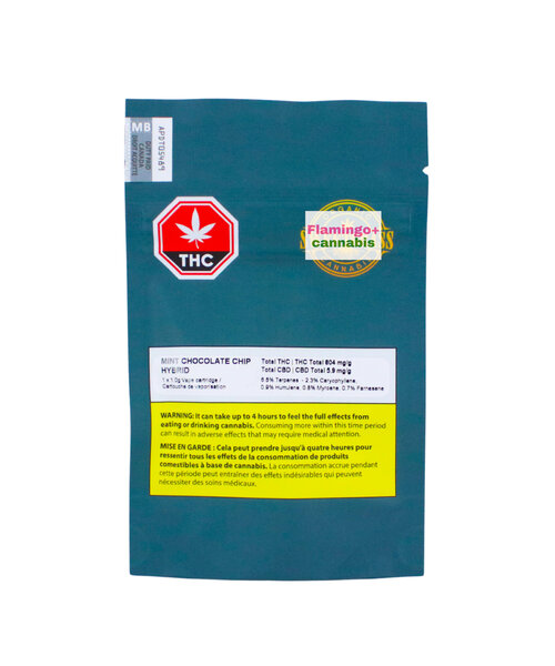 SweetGrass Organic Mint Chocolate Chip Cured Resin Indica Cartridge 1G