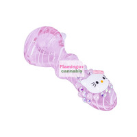 4" Greetings Kitty Glass Hand Pipe