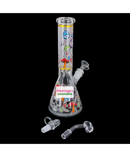 Arsenal 10" Mushroom Mortis Beaker Bong Grey