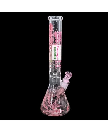 Castle Glassworks Castle Glassworks 16" Cherry Blossom 9mm Beaker Bong