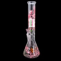 Castle Glassworks 16" Cherry Blossom 9mm Beaker Bong