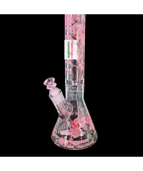 Castle Glassworks 16" Cherry Blossom 9mm Beaker Bong