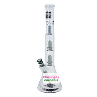 Castle Glassworks 18" Triple Chamber Beaker Bong Smoke
