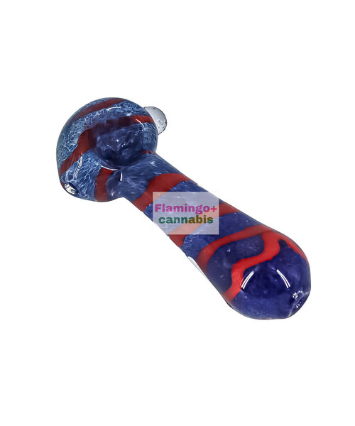 3.5" Bold Striation Glass Pipe Assorted