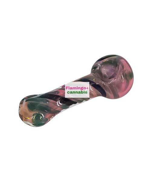 3.75" Spiral Fumed Dicro Glass Hand Pipe