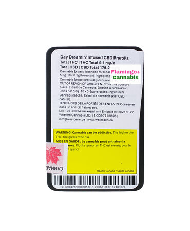 grown here farms Grown Here Farms Day Dreamin CBD Infused Pre-Rolls 10X0.5G