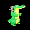 Lit Silicone Lit Silicone 6" Alligator Bubbler