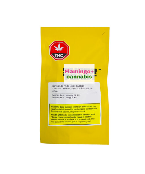 Super Toast Watermelon Felon Indica Liquid Diamond Cartridge 1G