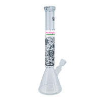 Milky Way Glass 18" Roses X Beaker Bong Assorted