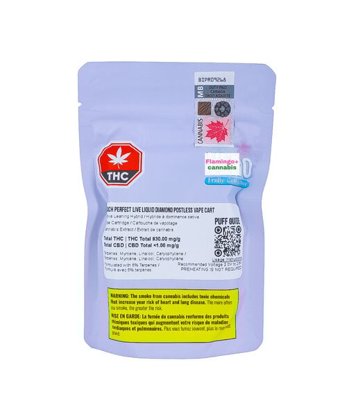 Vero Perfect Peach Liquid Diamond Postless Sativa Cartridge 1G