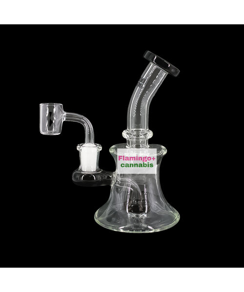 Red Eye Glass 5" Bell Dab Rig Black