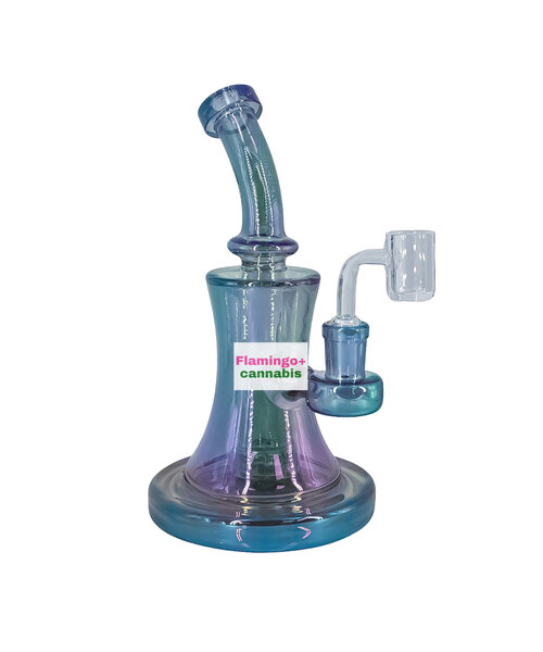 Red Eye Glass 7.5" Terminator Neo Dab Rig Metallic Green