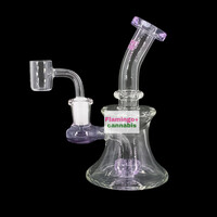 Red Eye Glass 5" Bell Dab Rig Purple