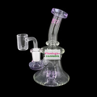 Red Eye Glass 5" Bell Dab Rig Purple