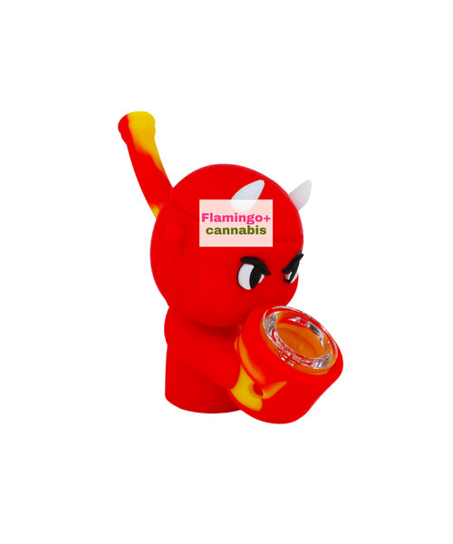 4" Little Devil Silicone Hand Pipe (w/Secret Stash)