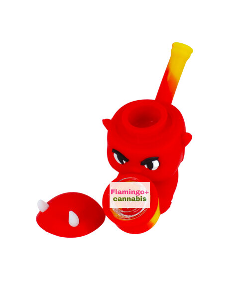 4" Little Devil Silicone Hand Pipe (w/Secret Stash)