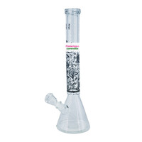 Milky Way Glass 18" Roses X Beaker Bong Assorted
