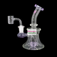 Red Eye Glass 5" Bell Dab Rig Purple