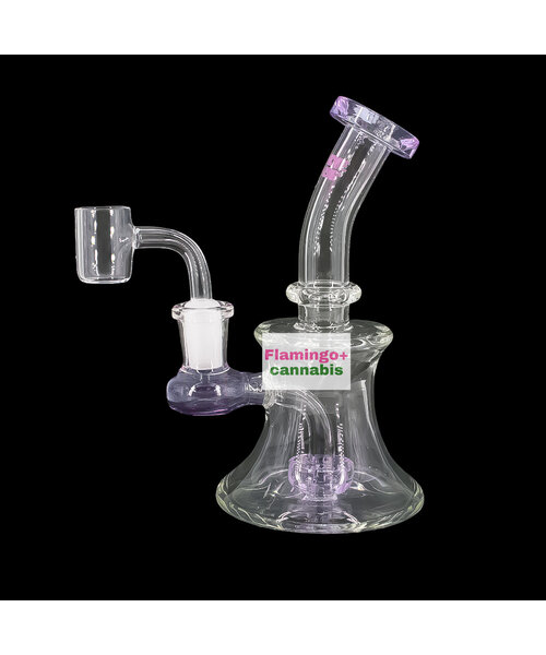Red Eye Glass 5" Bell Dab Rig Purple