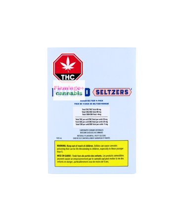 Mollo Mollo Mango Seltzer THC + CBG Beverage 4 Pack