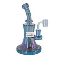 Red Eye Glass 7.5" Terminator Neo Dab Rig Metallic Green