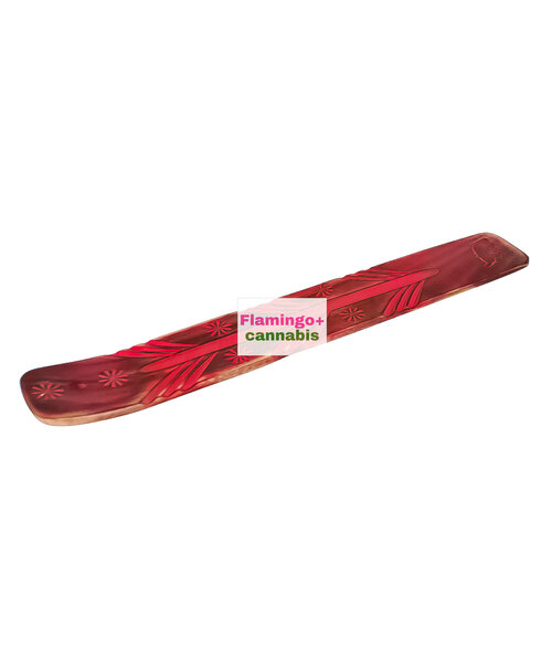 10' Wood Incense Burner Feather Design Assorted