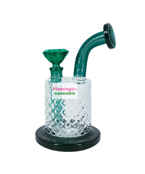 Arsenal 7.5" Crystal Cut Barrel Water Pipe Teal