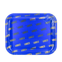 Vibes Signature Metal Rolling Tray Blue